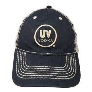 UV Vodka Strapback Trucker Hat Black One Size Adjustable Embroidered Vitronic